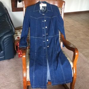 Denim long jacket